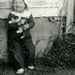 Age 2 with cat